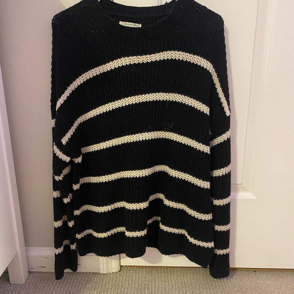 Black and White Striped Sweater